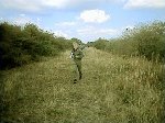 Running down the disused railway line